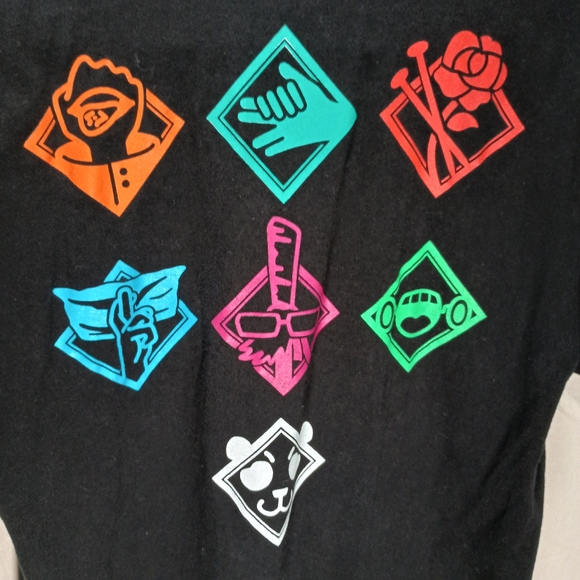 Jujutsu Kaisen New Adult T-Shirt - High School Chibi Style Symbols Back Size M - Picture 5 of 6